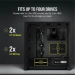 ⁦صندوق الكمبيوتر Corsair 4000D Airflow Tempered Glass Mid-Tower ATX باللون الأسود Z.17671893477243943⁩ - الصورة ⁦4⁩