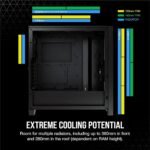 ⁦صندوق الكمبيوتر Corsair 4000D Airflow Tempered Glass Mid-Tower ATX باللون الأسود Z.17671893477243943⁩ - الصورة ⁦6⁩