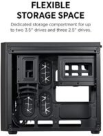 ⁦صندوق كمبيوتر CORSAIR CRYSTAL 280X -MICRO ATX CASEمروحتين -لون اسود Z.17671097337169914⁩ - الصورة ⁦8⁩