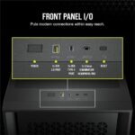 ⁦صندوق الكمبيوتر Corsair 4000D Airflow Tempered Glass Mid-Tower ATX باللون الأسود Z.17671893477243943⁩ - الصورة ⁦3⁩