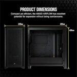⁦صندوق الكمبيوتر Corsair 4000D Airflow Tempered Glass Mid-Tower ATX باللون الأسود Z.17671893477243943⁩ - الصورة ⁦2⁩