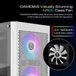⁦صندوق كمبيوتر GAMDIAS TALOS E3 MID TOWER ATX لون ابيض Z.17672039936756887⁩ - الصورة ⁦5⁩