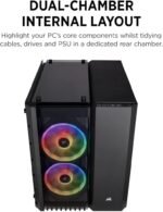 ⁦صندوق كمبيوتر CORSAIR CRYSTAL 280X -MICRO ATX CASEمروحتين -لون اسود Z.17671097337169914⁩ - الصورة ⁦2⁩
