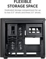⁦صندوق كمبيوتر CORSAIR CRYSTAL 280X -MICRO ATX CASEمروحتين -لون اسود Z.17671097337169914⁩ - الصورة ⁦3⁩
