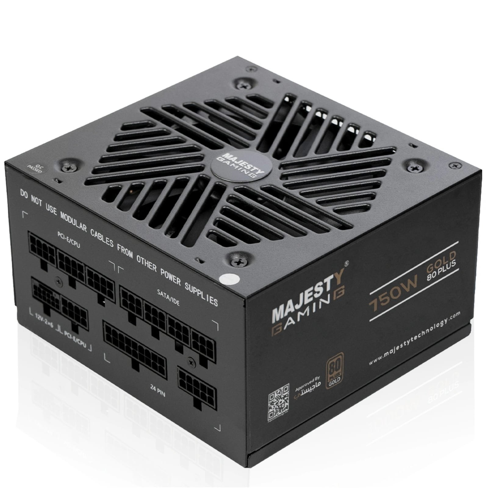 مزود الطاقه باور سبلاي 750 واط ذهبي – معياري بالكامل – ATX 3.1 وPCIe 5.1 – يدعم RTX 50 – مكثفات يابانية 105° – كفاءة 80+ Gold – أسود -Z.17775349037158968