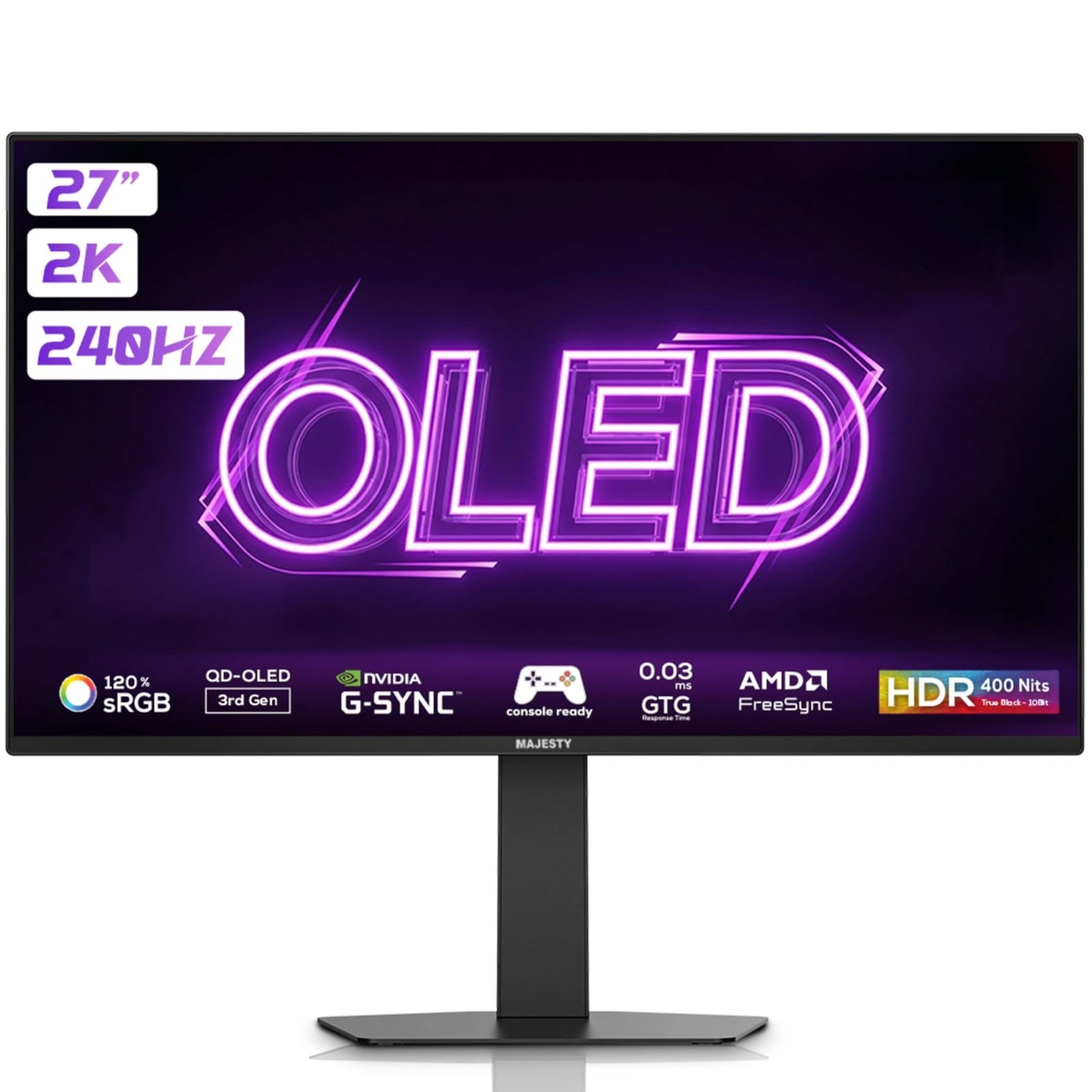 شاشة ألعاب OLED ماجيستي 27 بوصة 2K QHD
