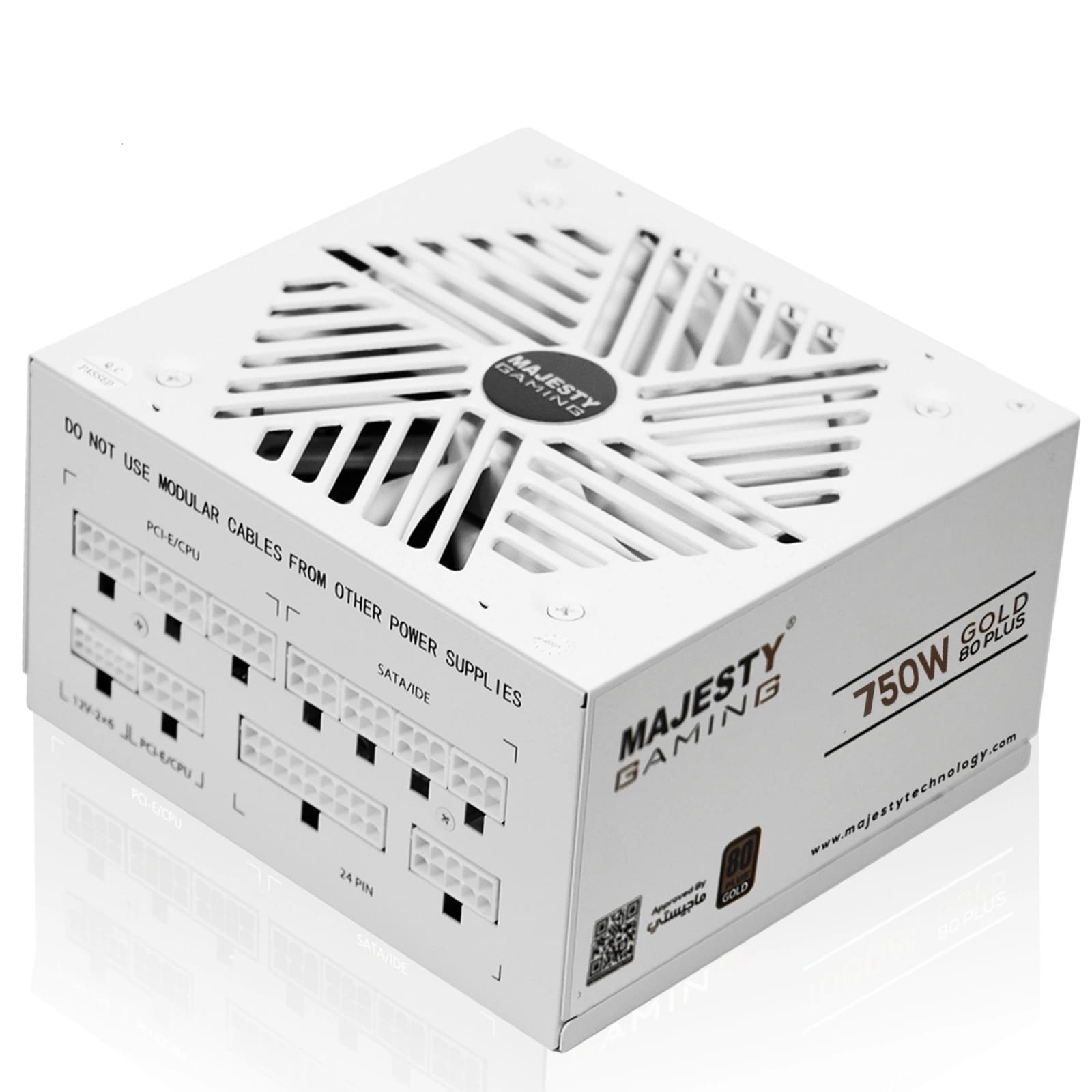 مزود الطاقة 750 واط ذهبي – معياري بالكامل – ATX 3.1 وPCIe 5.1 – يدعم RTX 50 – مكثفات يابانية 105° – كفاءة 80+ Gold – أبيض -Z.1779027587988872