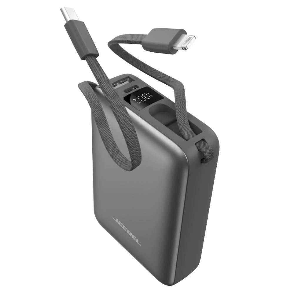 باور بانك جيبيل 10000mAh بقوة 22.5W مع كابل مدمج وشاشة رقمية -Z.17798146671769629
